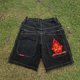 thumbnail image 1 of 2024 Y2k hombres pantalones cortos estampado Harajuku pantalones vaqueros holgados para hombres Hip Hop pantalones cortos casuales verano otoño pantalones cortos vaqueros góticos S-3XL, 1 of 5