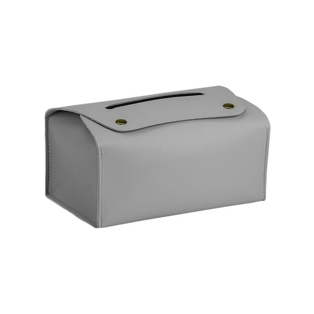 Servilletero de cuero con resorte para el hogar, con apertura en forma de U para fácil acceso, ideal para sala de estar, dormitorio, oficina y coche.