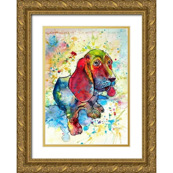 Kovacs, Anna Brigite 18x24 Gold Ornate Wood Framed with Double Matting Museum Art Print Titled - Dog