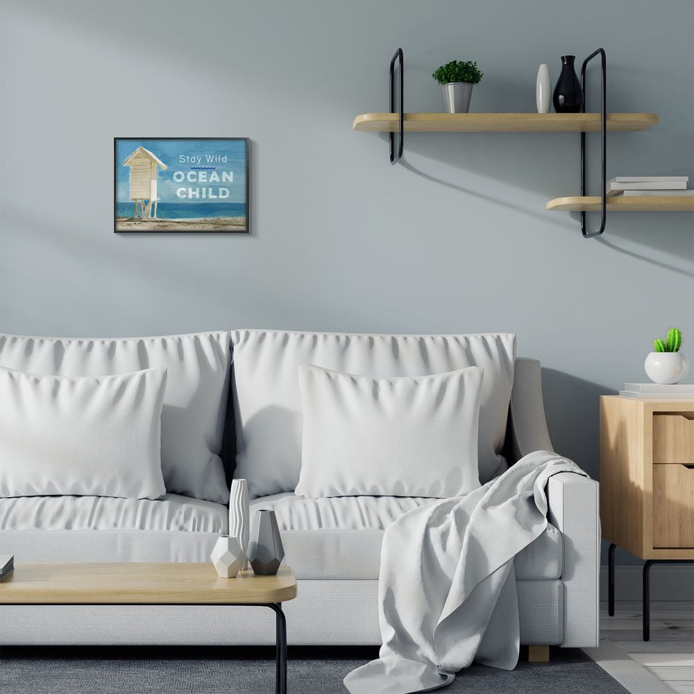 Stupell Industries Stay Wild Ocean Child Text with Beach Stand Designed by Stellar Design Studio