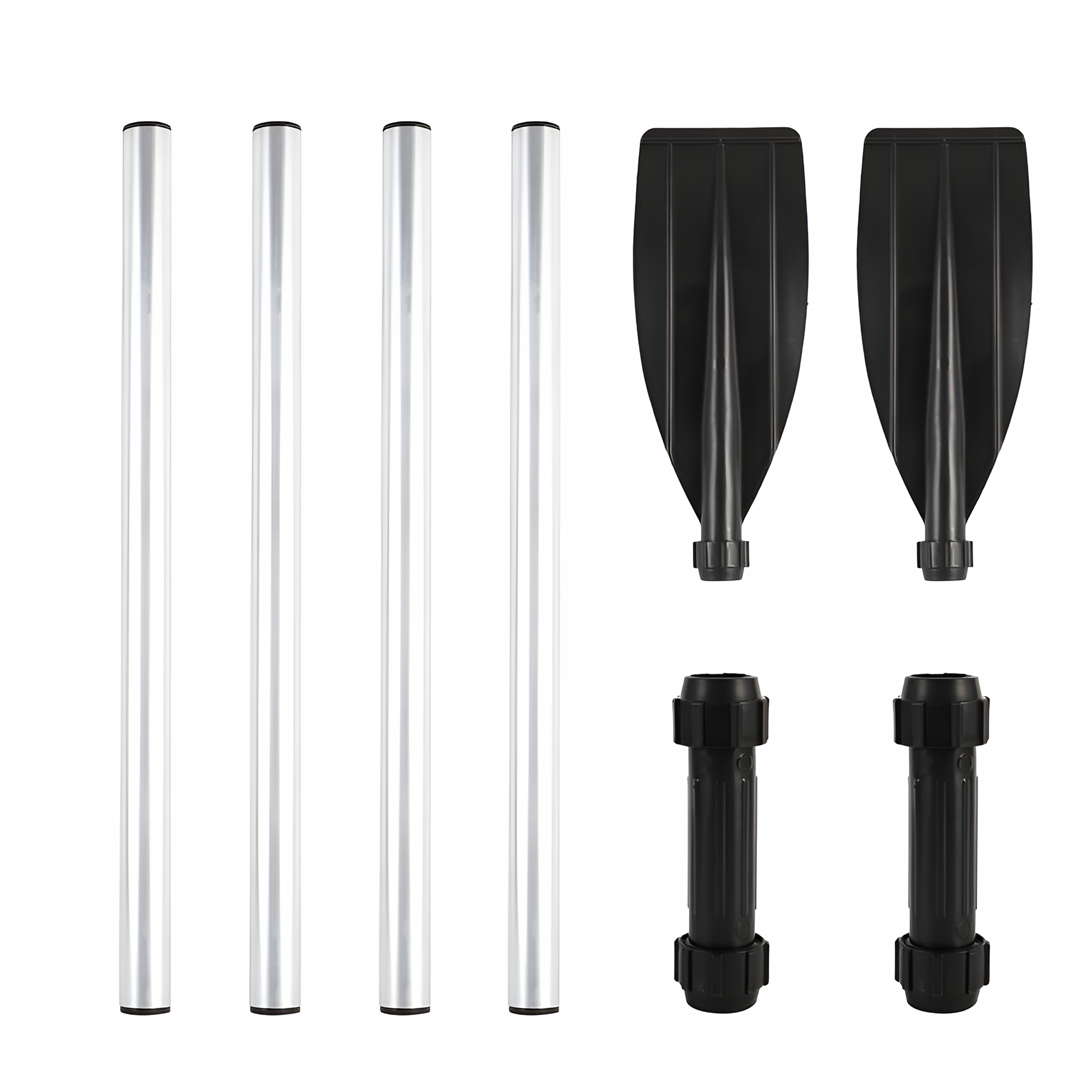 MELIVO 2pcs 80'' Boat Oars, Kayak Paddles Double Ended Adjustable Length Aluminum Detachable Paddles With Anti-slip Grips For Dinghy