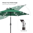 thumbnail image 2 of Sonerlic 7.5ft LED Patio Market Umbrella With Steel Frame, Outdoor Table Umbrella for Yard, Poolside and Deck, Jungle green, 2 of 9
