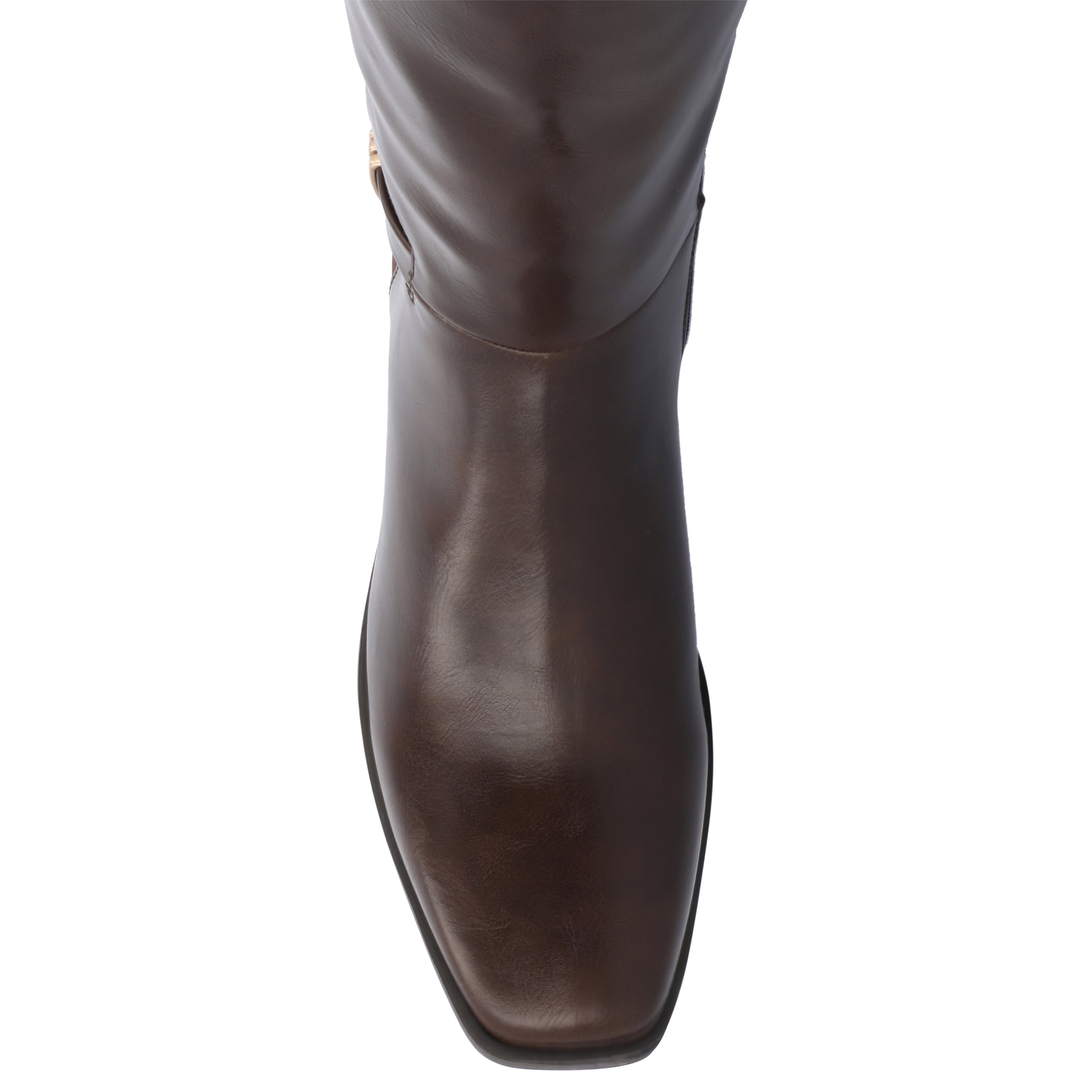 Journee Womens Londyn Stacked Block Heel Square Toe Boots
