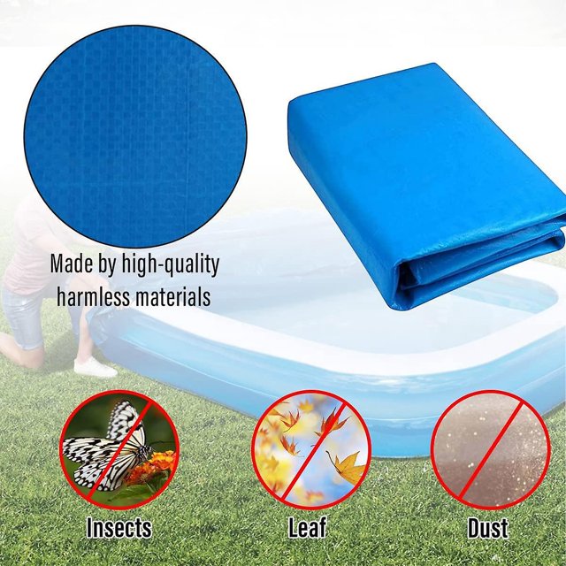 BRILLAR Cubierta rectangular impermeable para piscinas con estructura: resistente al polvo y de fácil instalación (220 x 150 cm/7,21 x 4,92 pies)