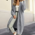 thumbnail image 2 of Cardigan Women Long Sweater d Knit Open Front Soft Loose Fit Fashion Casual Outerwear Coats, 2 of 4