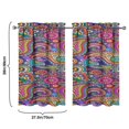 thumbnail image 4 of Paisley Design Kitchen Curtains - Vintage Tier Cafe Curtains for Bathroom Living RV Rod Pocket Window Drapes 36 Inch 2 Panels Set 28"x36" Window Treatment Tiers, 4 of 4