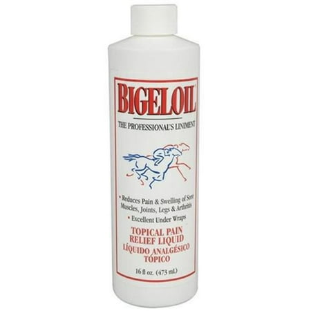 UPC: 0311444130018 | Bigeloil Professional Liniment Topical Liquid Pain Relief for Horses 16 oz.