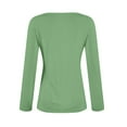 thumbnail image 3 of TQWQT Women Tops Slim Fit Long Sleeve Shirt Light Green Square Neck Slim Fit Crop Tops T Shirt Y2k Trendy Going Out Cute Winter Outfits XXL, 3 of 6