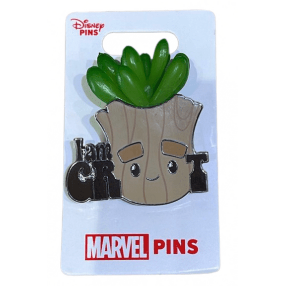 Disney Parks Marvel I'm Groot Plant Pin New With Card