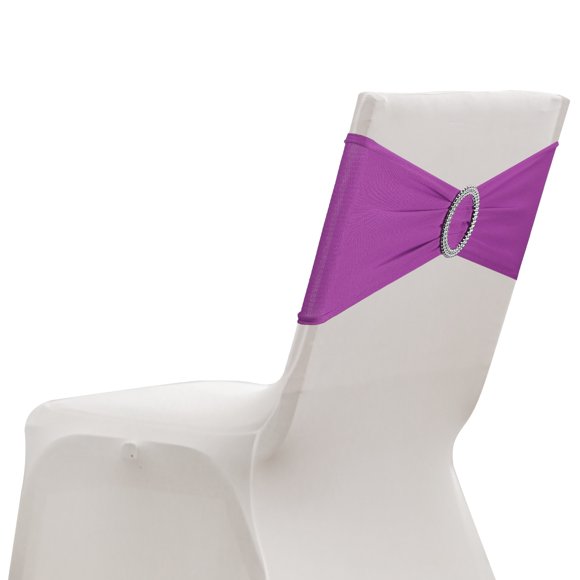 Uxcell 10 Paquete Fundas para Sillas, Banda de Cubierta de Silla Elástica con Hebilla Deslizante, Lazos de Poliéster