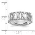 thumbnail image 5 of Solid 14k White Gold Diamond Unique Ring Band Size 9 (.252 cttw.), 5 of 6