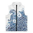thumbnail image 4 of Pzuqiu Leopard Print Boys Sleeveless Vests Size 11-12 Versatile Warm Winter Lightweight Sleeveless Fleece Jacket with Pocket Full Zip Fall Outfits Fashion Clothing for Daily Life, 4 of 7