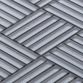 thumbnail image 4 of Sample - Gray Cold Spray Crystal Glass Gray Parquet Mosaic Tile Kitchen Wall Backsplash, 4 of 6