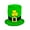 C, variant on DJN St. Patrick's Day Top Hat Green Irish Magician Hat with Shamrock Theme Party Hat A One Size