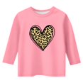 thumbnail image 3 of AWZXDE Girls Valentine Day Print Fashion Crew Neck 3/4 Sleeve Casual T Shirt Top For Holiday And cute tops Pink，11-12 Years, 3 of 3