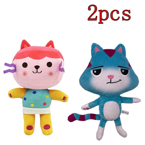 Gabbys-casa de muñecas de peluche para niños, juguete de dibujos animados, animales de peluche, Gato sonriente, coche, gato, abrazo, niña, regalos de cumpleaños, nuevo