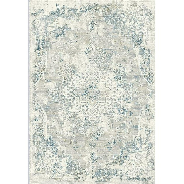 Dynamic Rugs QU4627064195 3 Pi 11 Po x 5 Pi Quartz 7 Po 27064 Rectangle Zone de Transition Tapis - 195 Ivoire&44; Gris & Multi Couleur