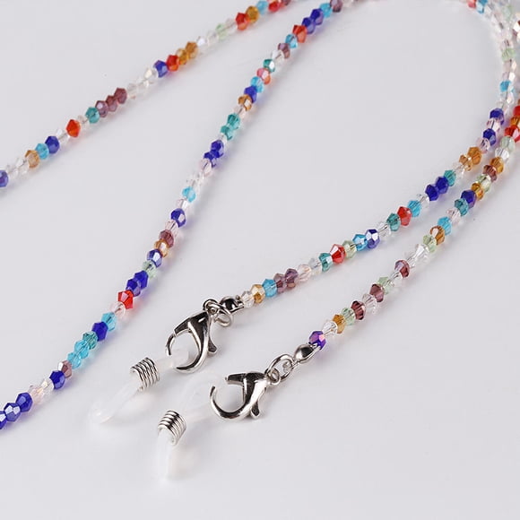 Handmade Crystal Necklace Glasses Mask Chain Strap Lanyard Fashion Jewelry Lanyard Sunglasses Face Mask Chain Anti-lost Strap