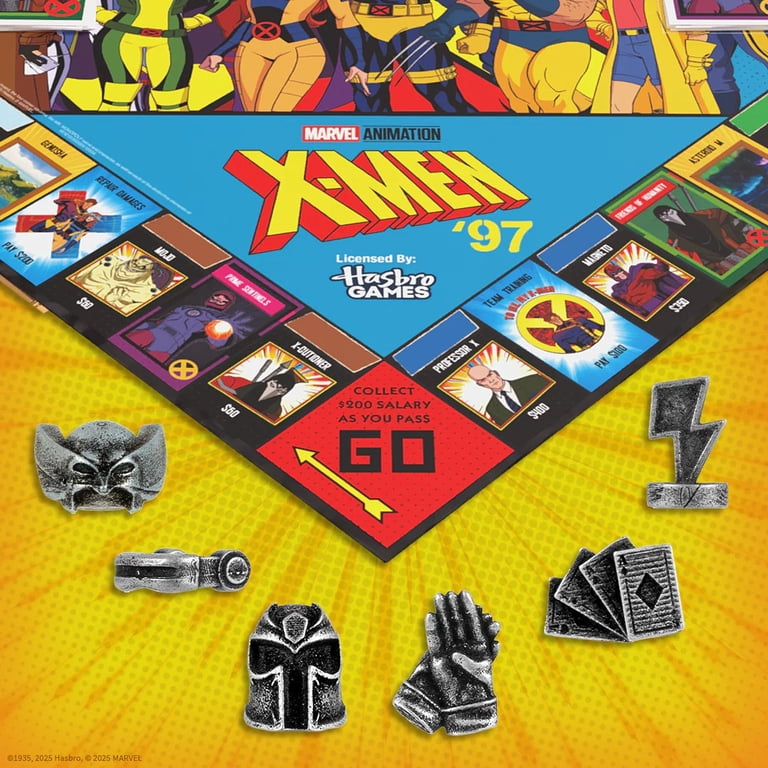 USAopoly Monopoly: X-Men '97 Edition Board Game, Custom Tokens