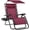 Burgundy, variant on Folding Zero Gravity Outdoor Recliner Patio Lounge Chair w/Adjustable Canopy Shade, Headrest, Side Accessory Tray, Textilene Mesh - Burgundy