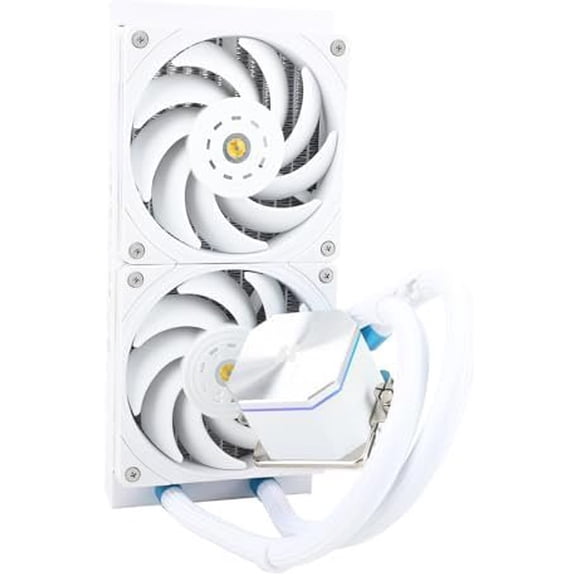 Frozen 240 White CPU Liquid Cooler,Efficient PWM Controlled Pump 2800RPM,12CM PWM Fan,Water Cooling ,for AM4/AM5, 1150/1151/1200/1851/1700, AIO Cooler