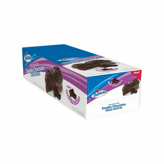 HOSTESS MEGA MUFFIN DOUBLE CHOCOLATE 5.5oz, 3ct