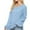 Light Blue, variant on BONIXOOM Sweaters For Women Trendy Baggy Fit Sweater Pullover Vacation V-Neck Fall Sweater Gray XL(US:10)