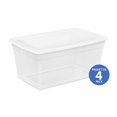 thumbnail image 1 of Sterilite 85L BoÎte Rangement -Blanc - 4 pq., 1 of 4