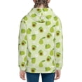 thumbnail image 6 of Naloa Avocado With Leaf And Flower Teenage Zipper Hoodie, Long Sleeve Zip Up Hoodies Casual Jackets Tops for 7-12 Years-Medium, 6 of 6