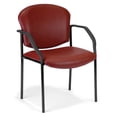 thumbnail image 1 of Scranton & Co Deluxe Faux Leather Stacking Guest Chair in Wine, 1 of 1