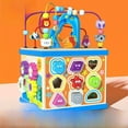 thumbnail image 2 of Wooden Multi-Activity Learning Box for Kids Ages 4-6: Portable 24*22*23.5cm Educational Toy with Bead Maze, Matching Games & Skill-Building Features – Durable, Colorful, and Perfect for Travel,, 2 of 6