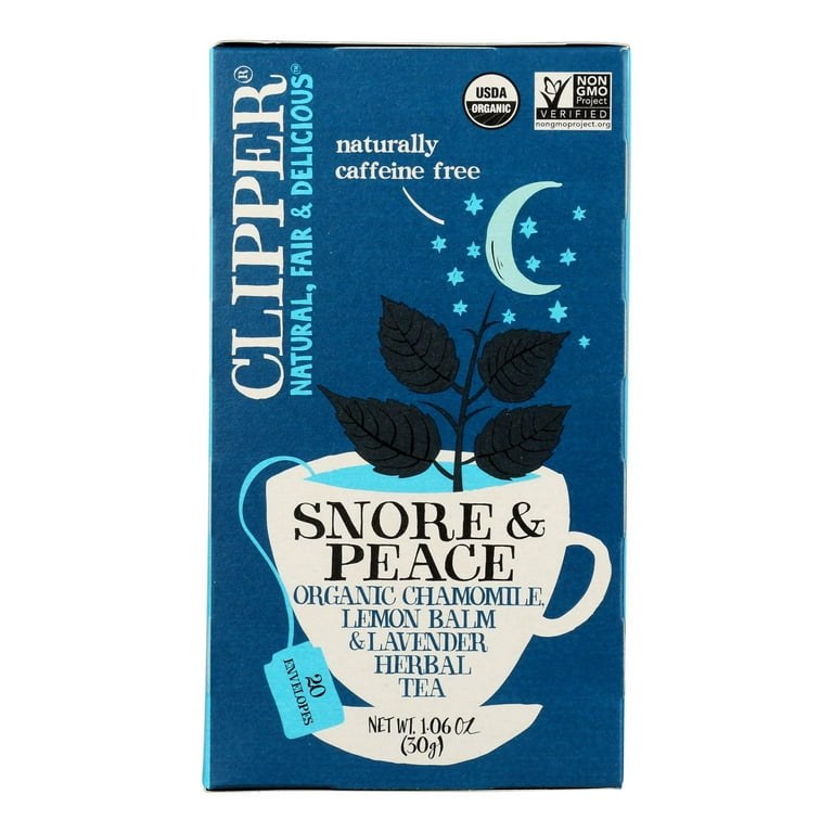 Clipper Tea - Organic Tea - Snore and Peace - Case of 6 - 20 Bags