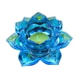 thumbnail image 2 of Candles & Holders - Candles and Candle Holders - 8 Colors Crystal Glass Lotu Flower Candle Tea Light Holder Buddhist Candlestick - 1 Candle Holder, 2 of 2