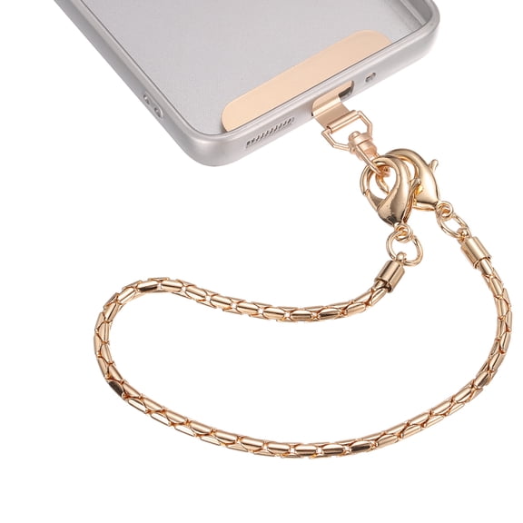 Uxcell Phone Wrist Strap (11", Gold) -  Detachable Metal Chain Phone Charm Lanyard  Hand Wristlet Strap with Tether Tab, Fits Women Cellphone Party Shopping Traveling