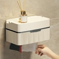 thumbnail image 1 of QIPOPIQ Tissue Box Cover Tissue Box, Self Adhesive Wall Mounted Facial Tissue Box Holder - Rectangular Tissue Box Cover Holder for Kitchen, Bathroom Tissue Box Holder, 1 of 6