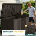 thumbnail image 4 of Vineego 230 Gallon Deck Box, Outdoor Resin Storage Box, with Large Storage Capacity, for Patio, 4 of 7