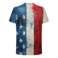 thumbnail image 5 of Aobny T-Shirt American Flag Fourth of July Mens T-Shirts Big & Tall Short Sleeve Muscle Mens Beach Shirts,Blue,XL, 5 of 5