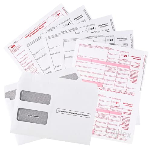 Laser 1099-INT 4part Form with Envelopes EGP IRS Approved 50 Envelopes