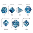thumbnail image 4 of Set of 7 Metal Dice Set with Storage Box Includes D4, D6, D8, D10, D12, D20 for RPG MTG D&D Math Teaching, 4 of 7