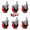 thumbnail image 2 of Poly Swivel 6-Pack - 2.5" Low Profile Caster for Creeper Cart by Service Caster, 2 of 2