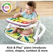 Fisher-Price Kick & Play Deluxe Sit-Me-Up Seat, Purple Monkey Baby Chair & Piano Learning Toy