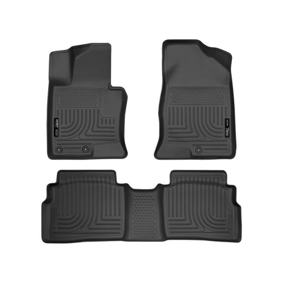 Husky Liners 98851 Weatherbeater Floor Mats Fit 2011-2015 Hyundai Sonata (GLS, SE, LTD, Hybrid, Hybrid LTD, Hybrid Non-Hybrid) - Front/2nd Seat - Black