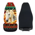 thumbnail image 6 of XYZCANDO Breathable Front Car Seat Covers featuring Horse Sunflower Design - Durable Non-Slip Protection For All Seasons, 6 of 10
