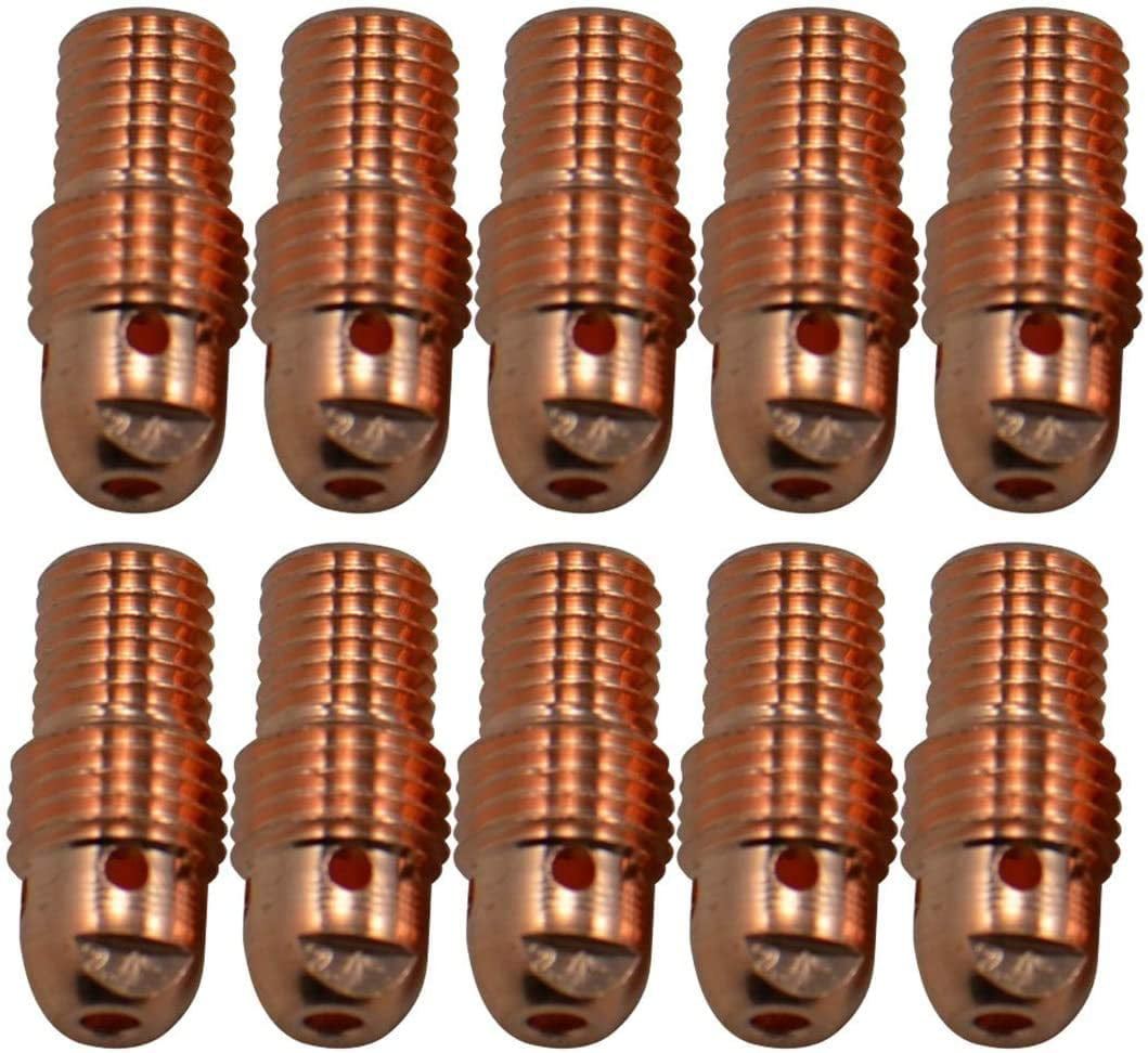 10pcs TIG weld Torch 13N24 Collet 1/8" 3.2mm fit WP-9 WP-20 WP-25