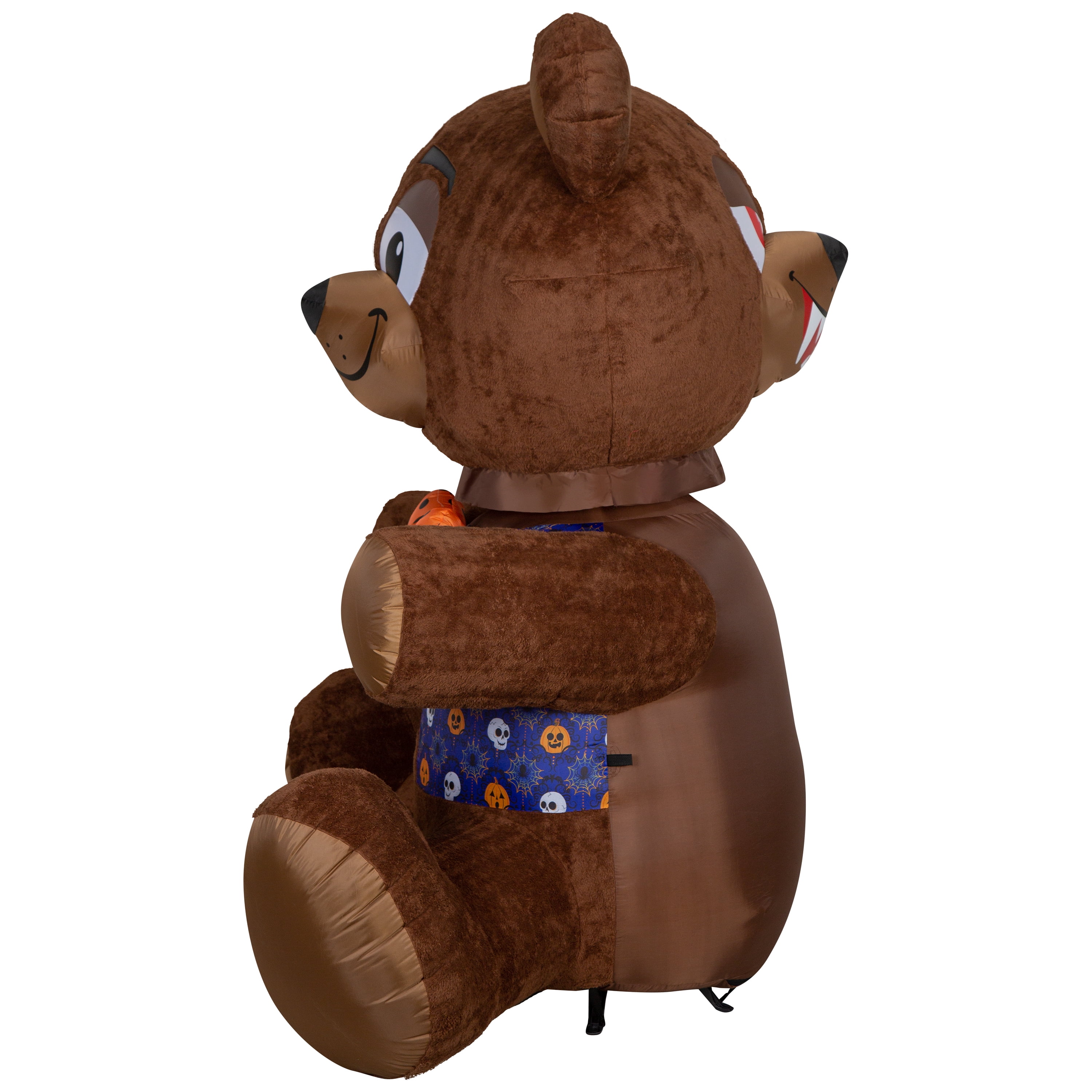 6 Foot Animated Head Turning Mixed Media Teddy Bear for Halloween by Way to Celebrate!
