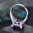 thumbnail image 6 of HeartsAndYou 2ct Natural Purple Amethyst Filigree Band Engagement Ring 14k SOLID White Gold, 6 of 9