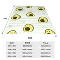 thumbnail image 5 of Bingfone Avocado Of A Hear Print Flannel Fleece Blanket Throw Blanket For Bed,Sofa,Couch,Travel,Camping(80"X60"), 5 of 9