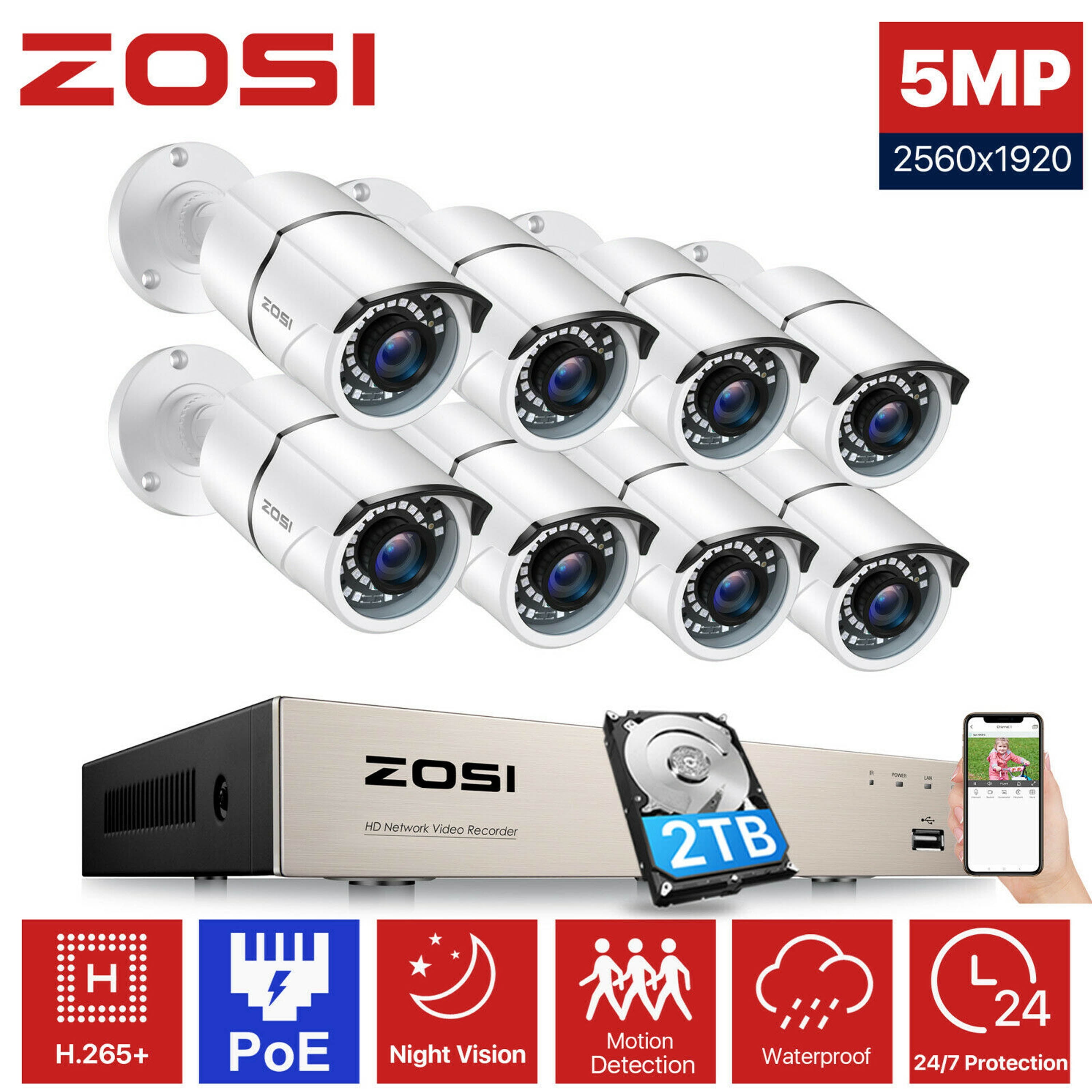 5MP 5X 4MP 4X PTZ IP PoE Dome Camera H.265 Motion Detection Night Vision Audio 