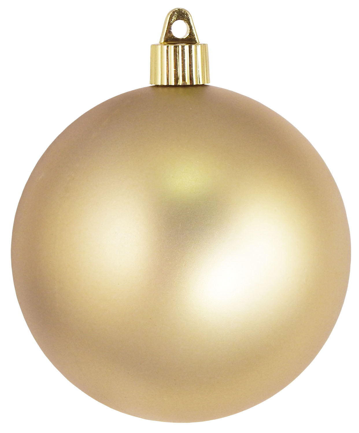 4'' (100mm) Shatterproof Matte Gold Christmas Ornament by Christmas by Krebs