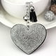 thumbnail image 4 of Llavero en forma de corazón Sonducket metal personalizado portátil negro, 4 of 6
